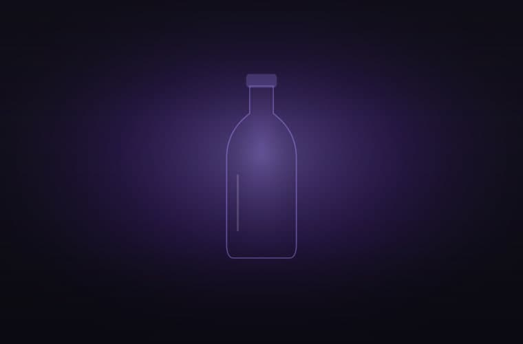 Abstract brand artwork: fine strands falling through a bright violet spotlight on a near-black field