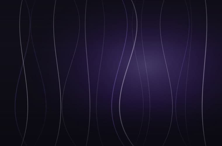 Abstract brand artwork: concentric rings spreading from a point of violet light on a near-black field